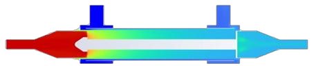 Sodium vapour trap — CFD · result map